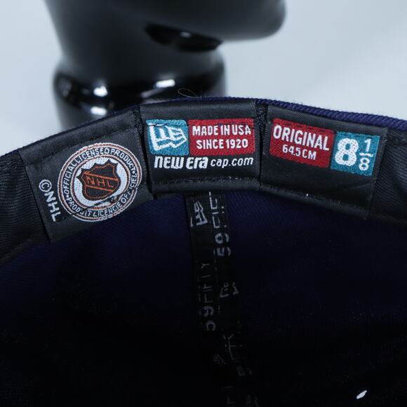 Colombus Blue Jackets New Era 59Fifty 5950 Fitted Hat Blue Size 8 1/8 NHL Hockey - Picture 6 of 6